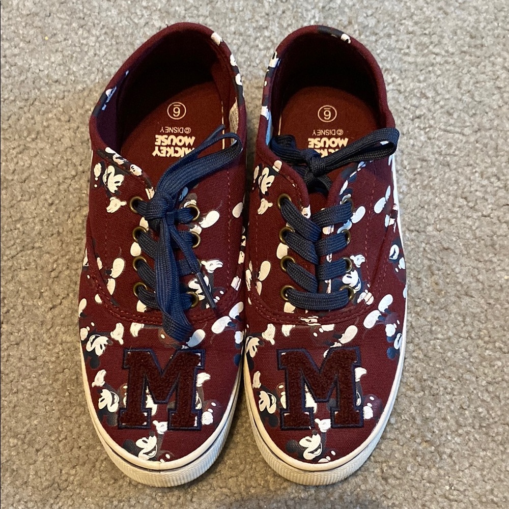 Disney Mickey Mouse Maroon Sneakers